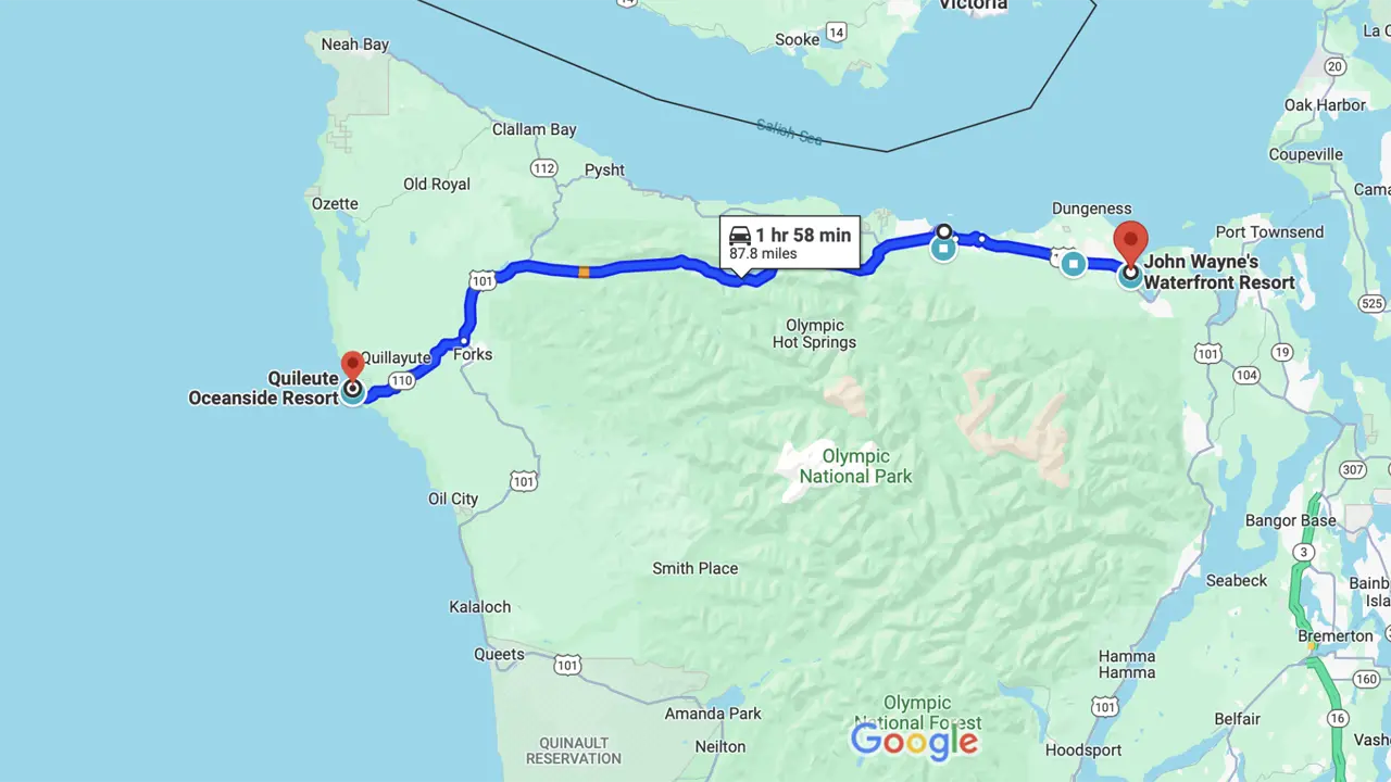 Sequim to LaPush WA
